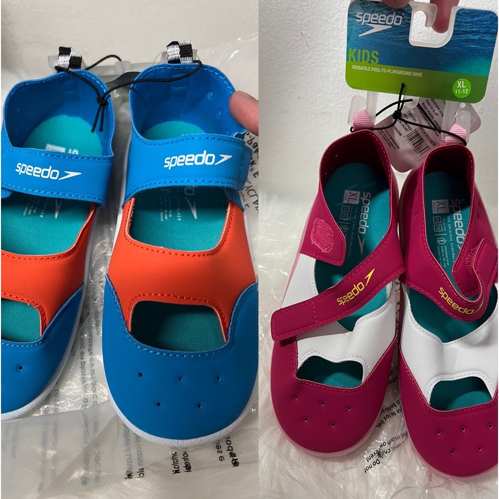 brand nwt speedo for girls-XL (11-12) & boys-L (9-10) toddler hybrid water shoes